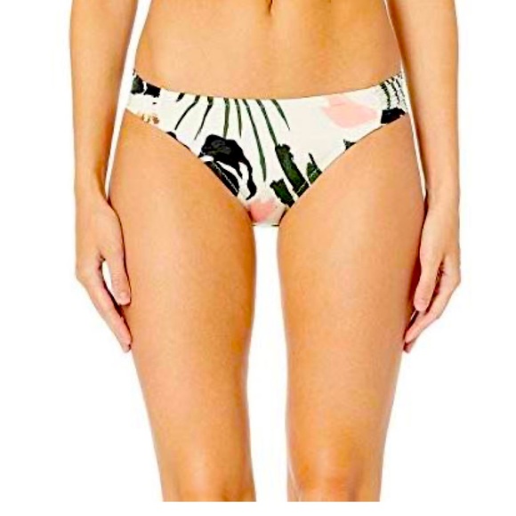 BCBG Floral bikini with shirred side sash and low rise hipster - Picture 1 of 6